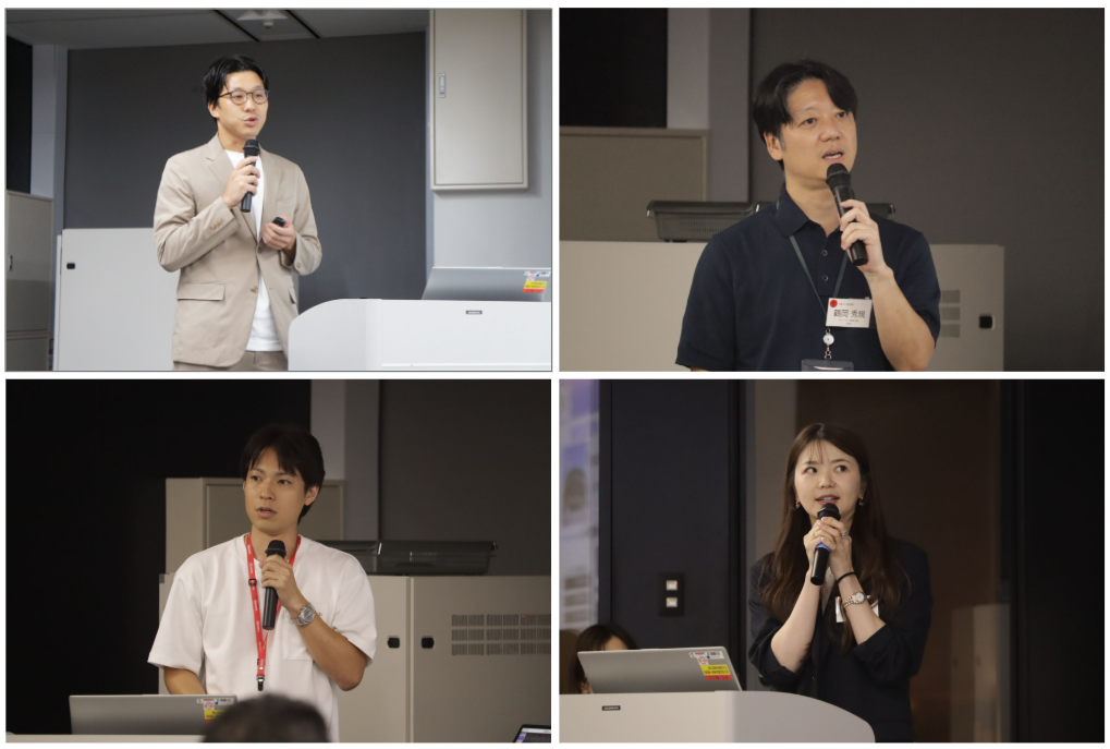 登壇の様子(左上)三菱UFJ銀行 森 信一さん(右上)三菱UFJ信託銀行 鶴岡 秀規さん(左下)三菱UFJ信託銀行 前田 将史さん(右下)三菱UFJ信託銀行 柴 友理香さん