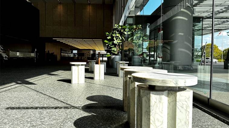 共同制作したアートスツール