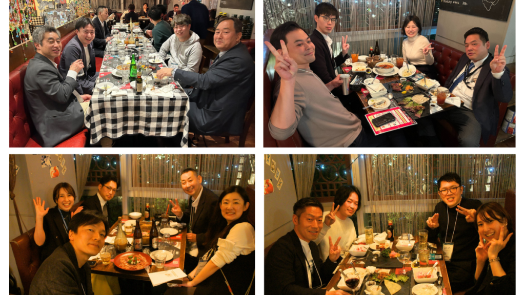 レストランでの交流会の様子